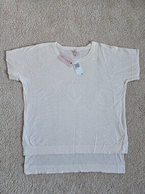 Philosophy high low split hem sweater shirt top